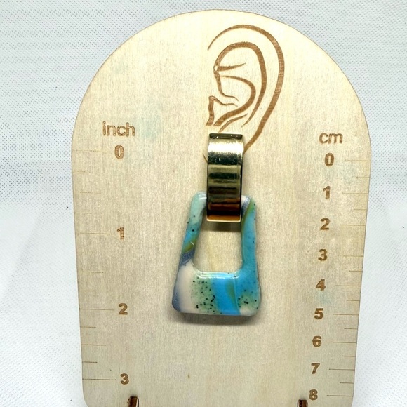 Handmade Accessories - Blue and White Artistic Pendant